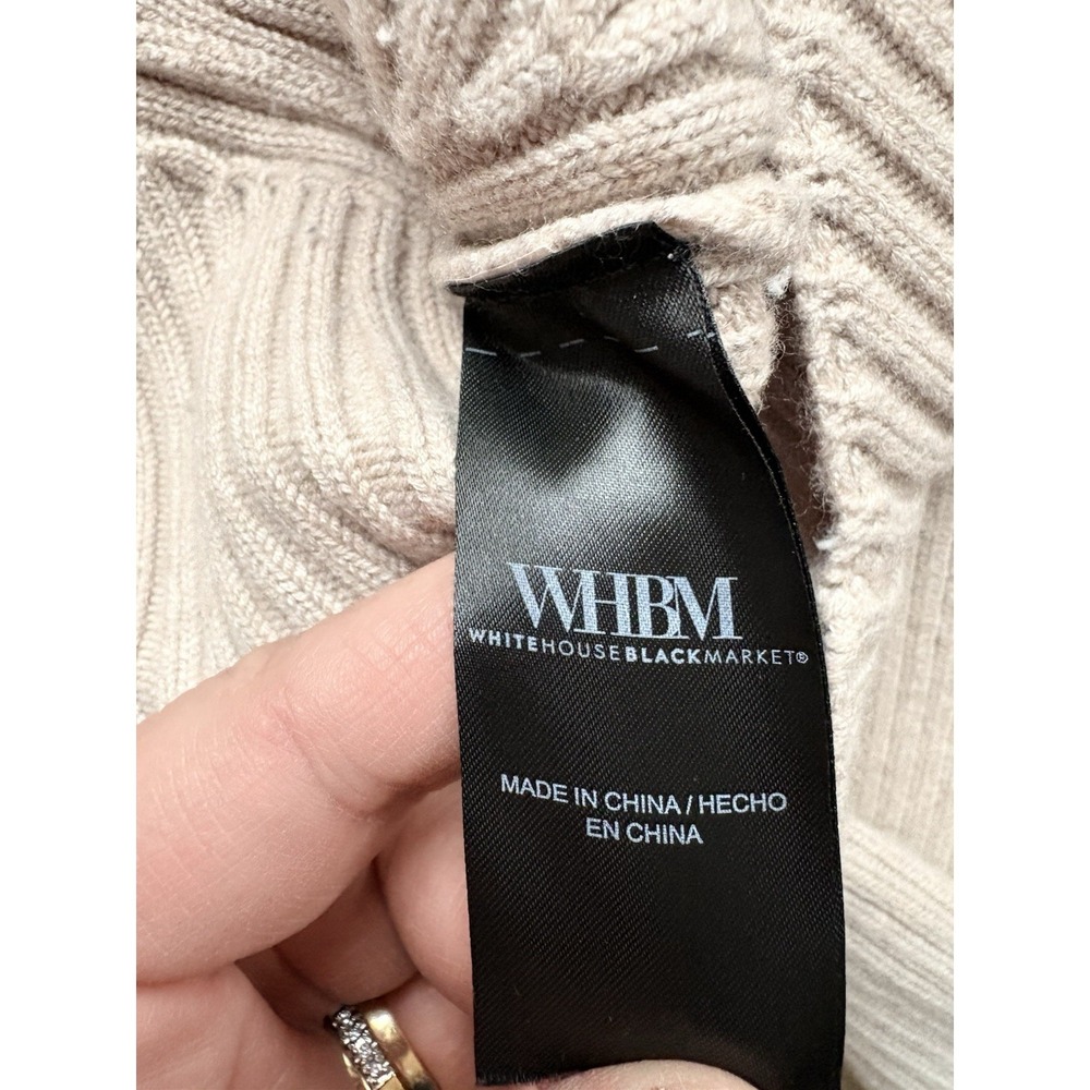WHBM White House Black Market‎ Beige Cardigan Sweater Women's Large - Picture 4 of 6